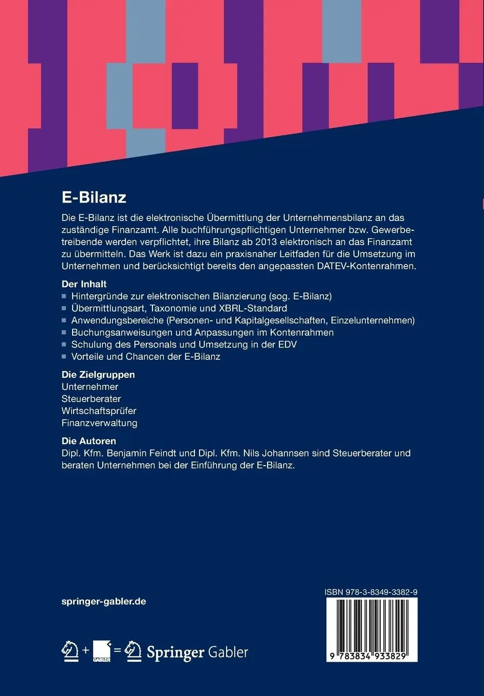 Rückseite: 9783834933829 | E-Bilanz | Nils Johannsen (u. a.) | Taschenbuch | viii | Deutsch