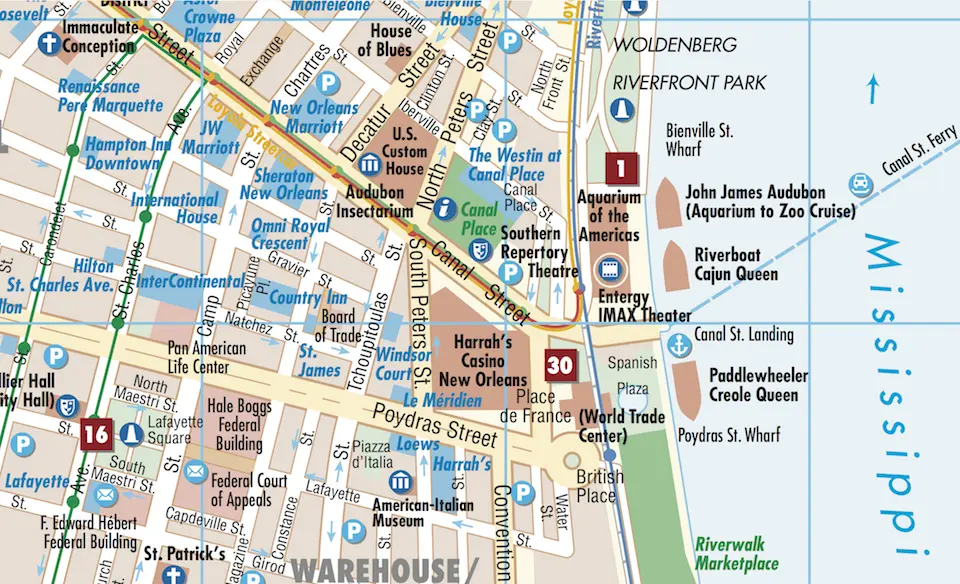 Bild: 9783866093829 | Borch Map New Orleans | (Land-)Karte | Mehrfarbendruck. Gefalzt | 2 S.