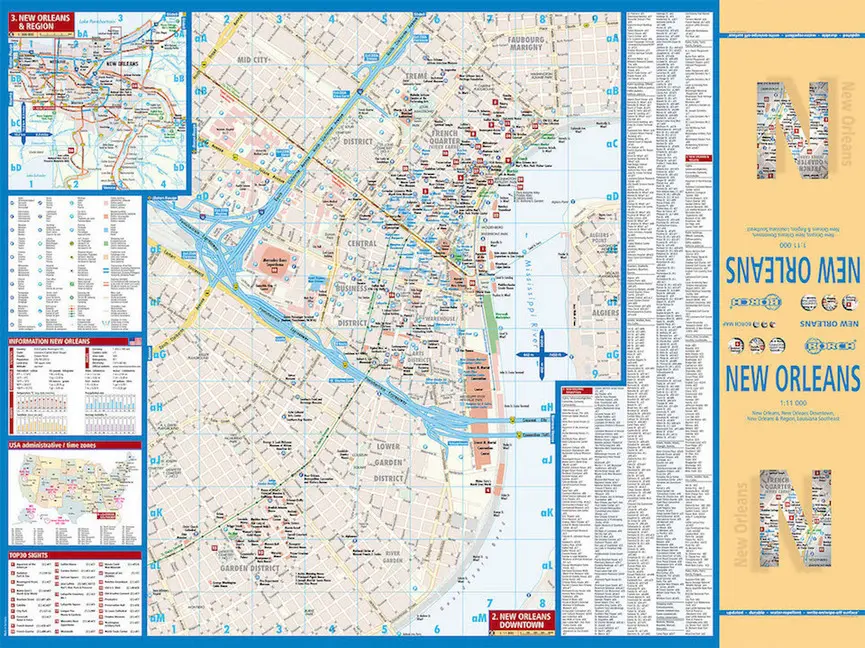 Bild: 9783866093829 | Borch Map New Orleans | (Land-)Karte | Mehrfarbendruck. Gefalzt | 2 S.