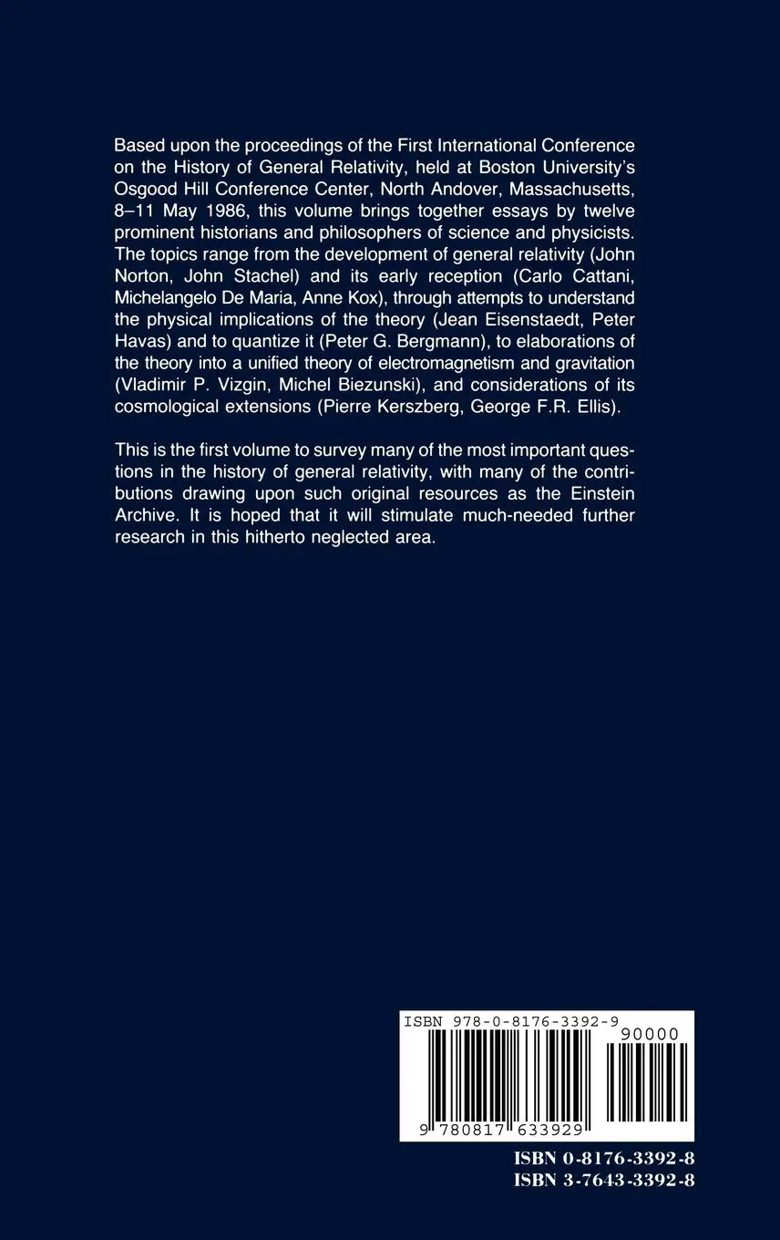 Rückseite: 9780817633929 | Einstein and the History of General Relativity | John Stachel (u. a.)