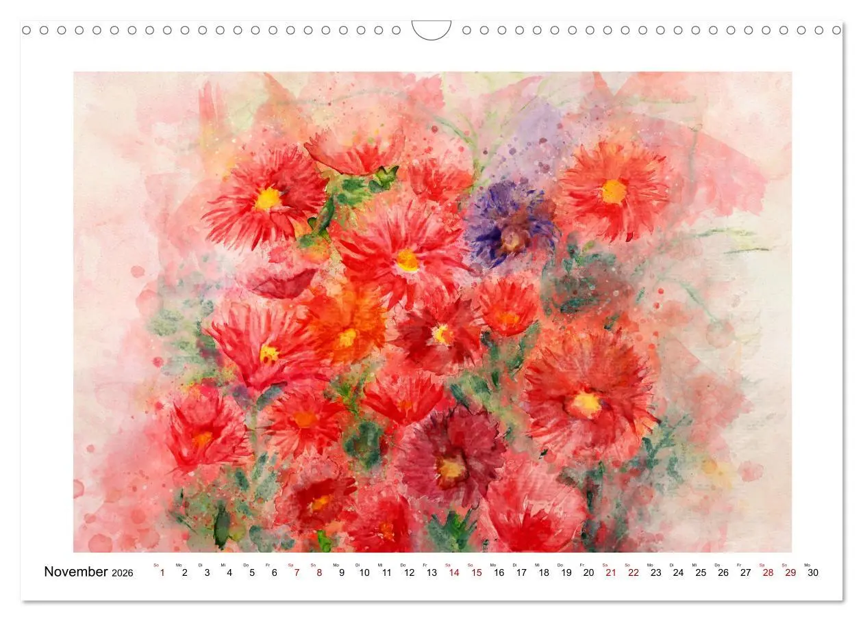 Bild: 9783457593929 | Blüten &amp; Blumen Aquarelle - Farbenfrohe Schönheiten (Wandkalender...