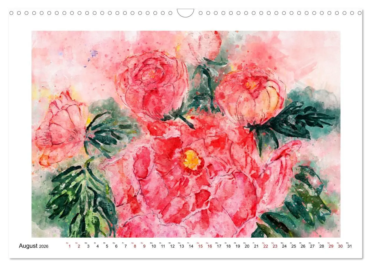 Bild: 9783457593929 | Blüten &amp; Blumen Aquarelle - Farbenfrohe Schönheiten (Wandkalender...