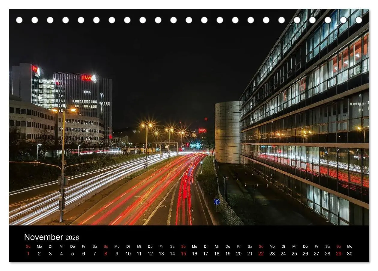 Bild: 9783516133929 | Düsseldorf - Ansichten am Abend (Tischkalender 2026 DIN A5 quer),...