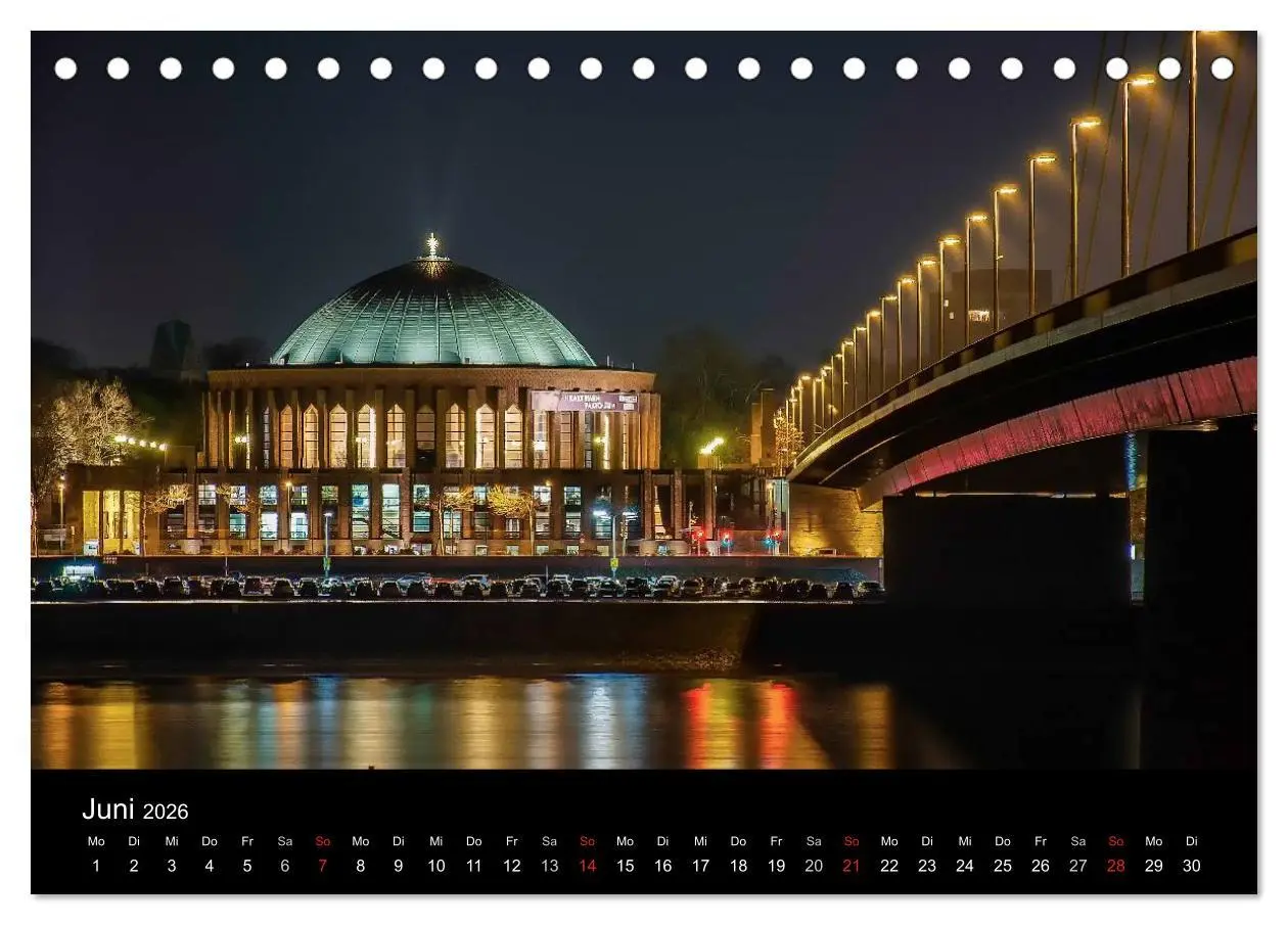 Bild: 9783516133929 | Düsseldorf - Ansichten am Abend (Tischkalender 2026 DIN A5 quer),...