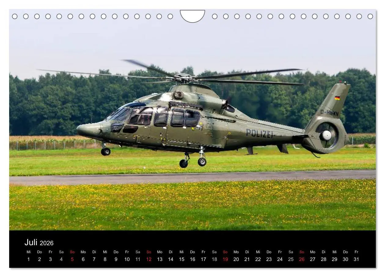 Bild: 9783516203929 | Helicopter 2026 (Wandkalender 2026 DIN A4 quer), CALVENDO...