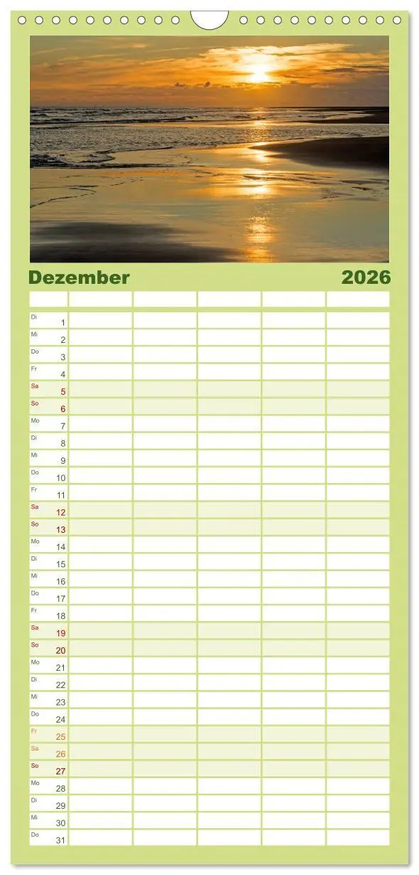 Bild: 9783516513929 | Familienplaner 2026 - Fanø - Himmel, Hav og mere mit 5 Spalten...