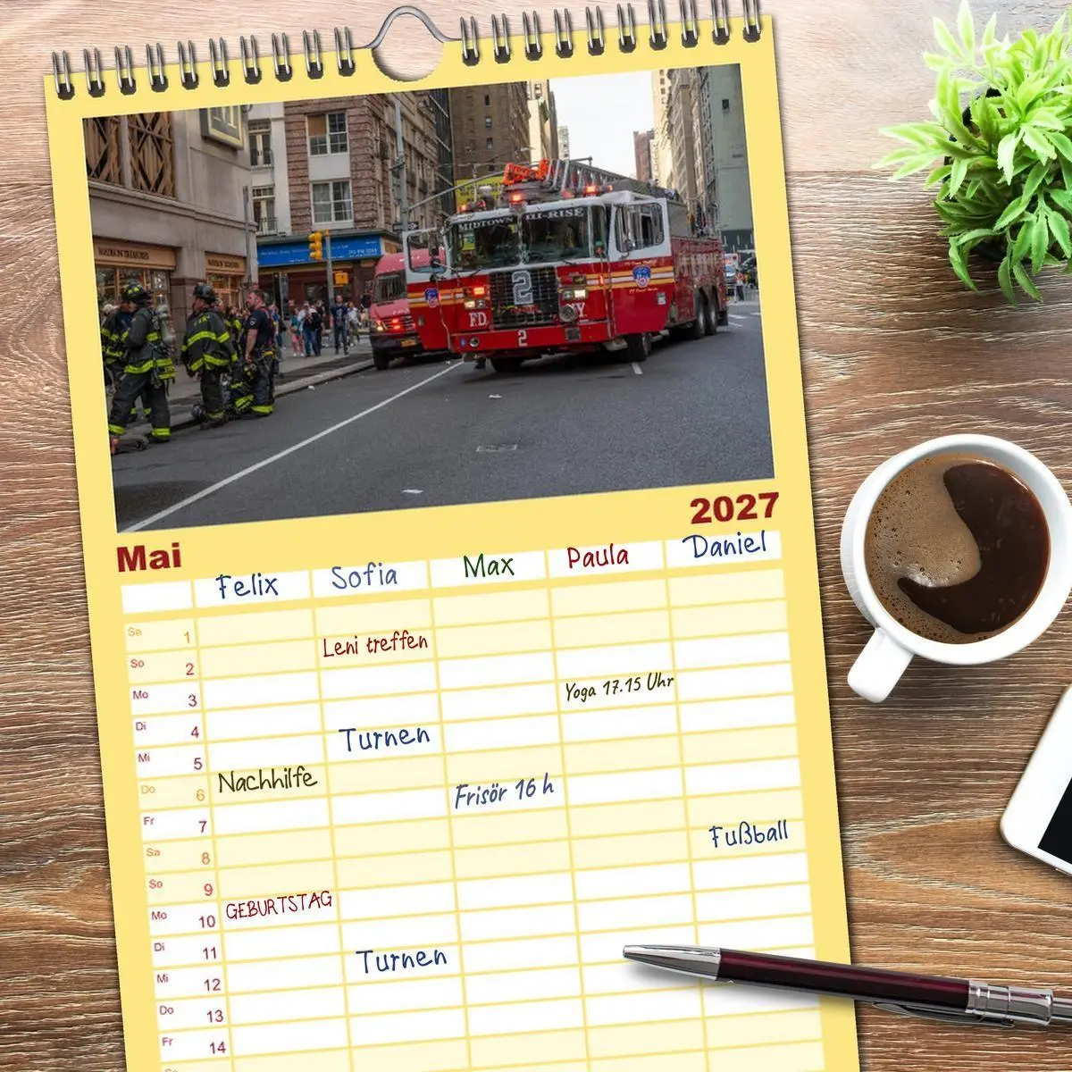 Bild: 9783516823929 | Familienplaner 2027 - Feuerwehr New York - Heart of the City mit 5...