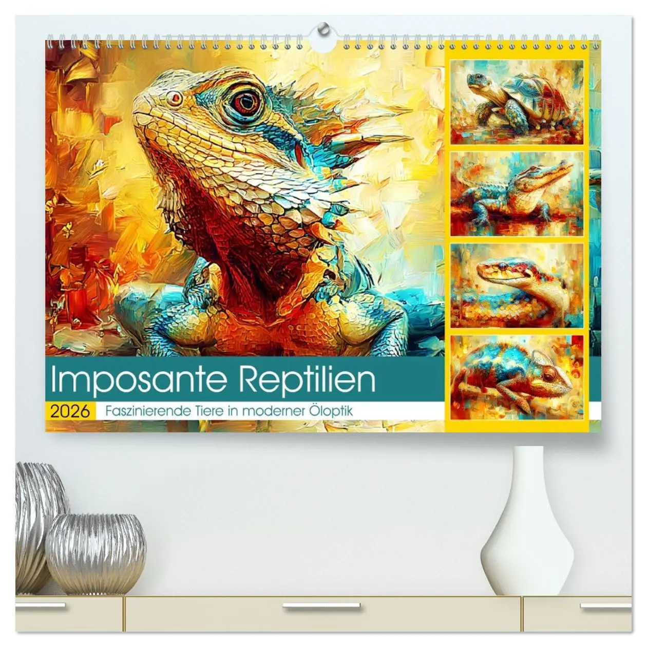 Cover: 9783516644029 | Imposante Reptilien. Faszinierende Tiere in moderner Öloptik...