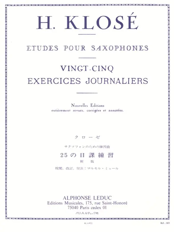 Cover: 9790046064029 | 25 Exercises Journaliers | Hyacinte Eleonore Klosé | Buch