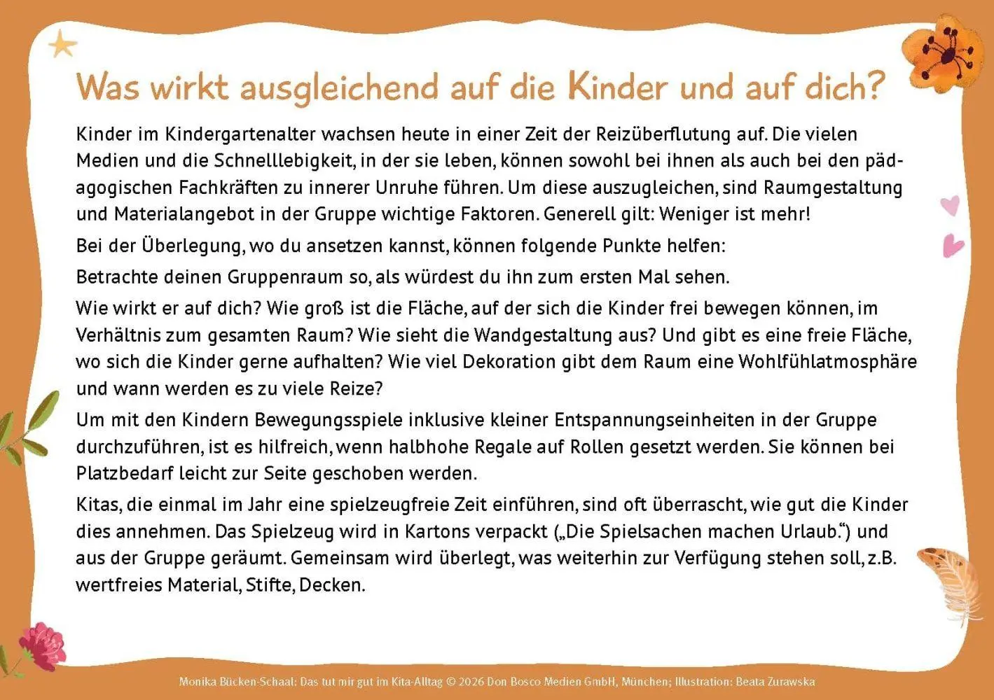 Bild: 4260694924129 | Das tut mir gut im Kita-Alltag | Monika Bücken-Schaal | Box | 32 S.