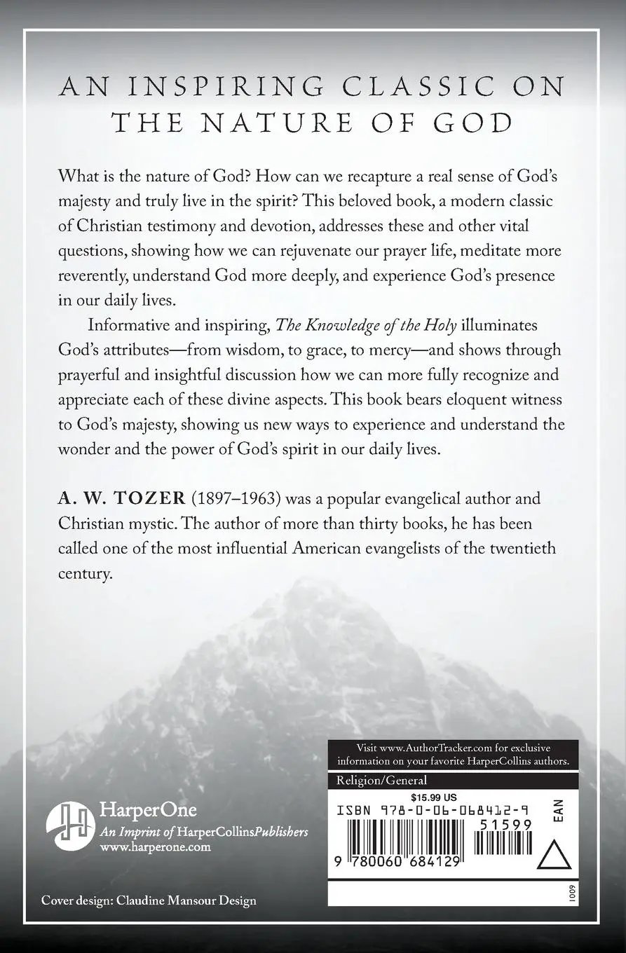Rückseite: 9780060684129 | Knowledge of the Holy, The | A W Tozer | Taschenbuch | Englisch | 2009