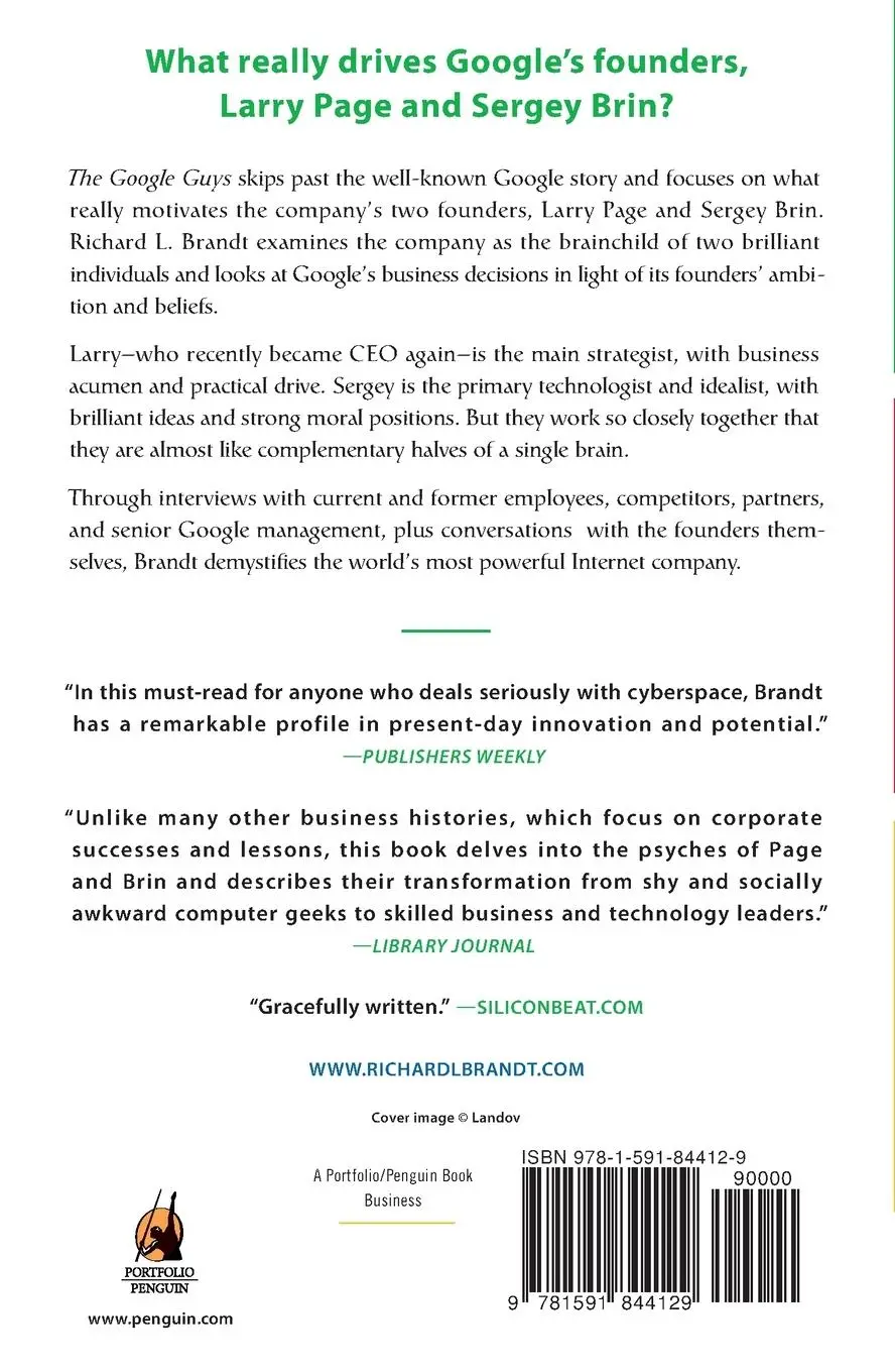 Rückseite: 9781591844129 | The Google Guys | Richard L. Brandt | Taschenbuch | Englisch | 2011