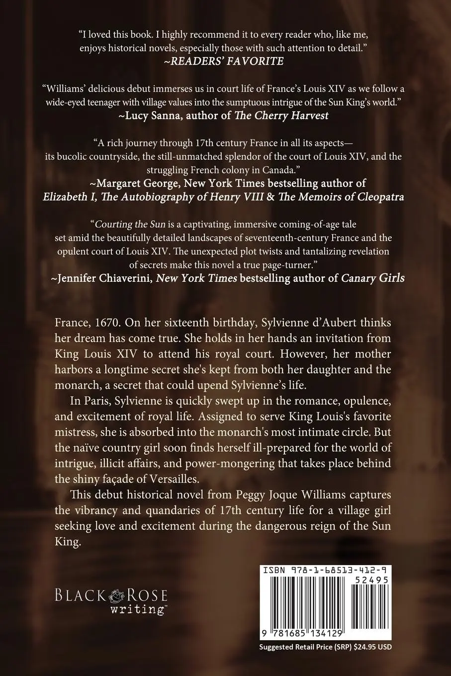 Rückseite: 9781685134129 | Courting the Sun | A Novel of Versailles | Peggy Joque Williams | Buch