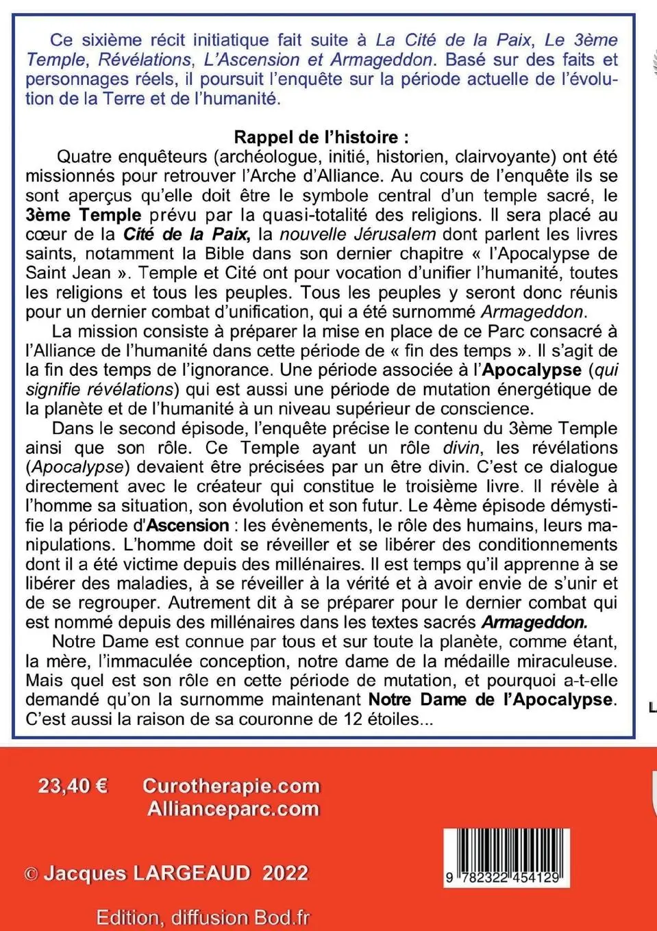 Rückseite: 9782322454129 | Notre Dame de l'Apocalypse | Jacques Largeaud | Taschenbuch | 2022