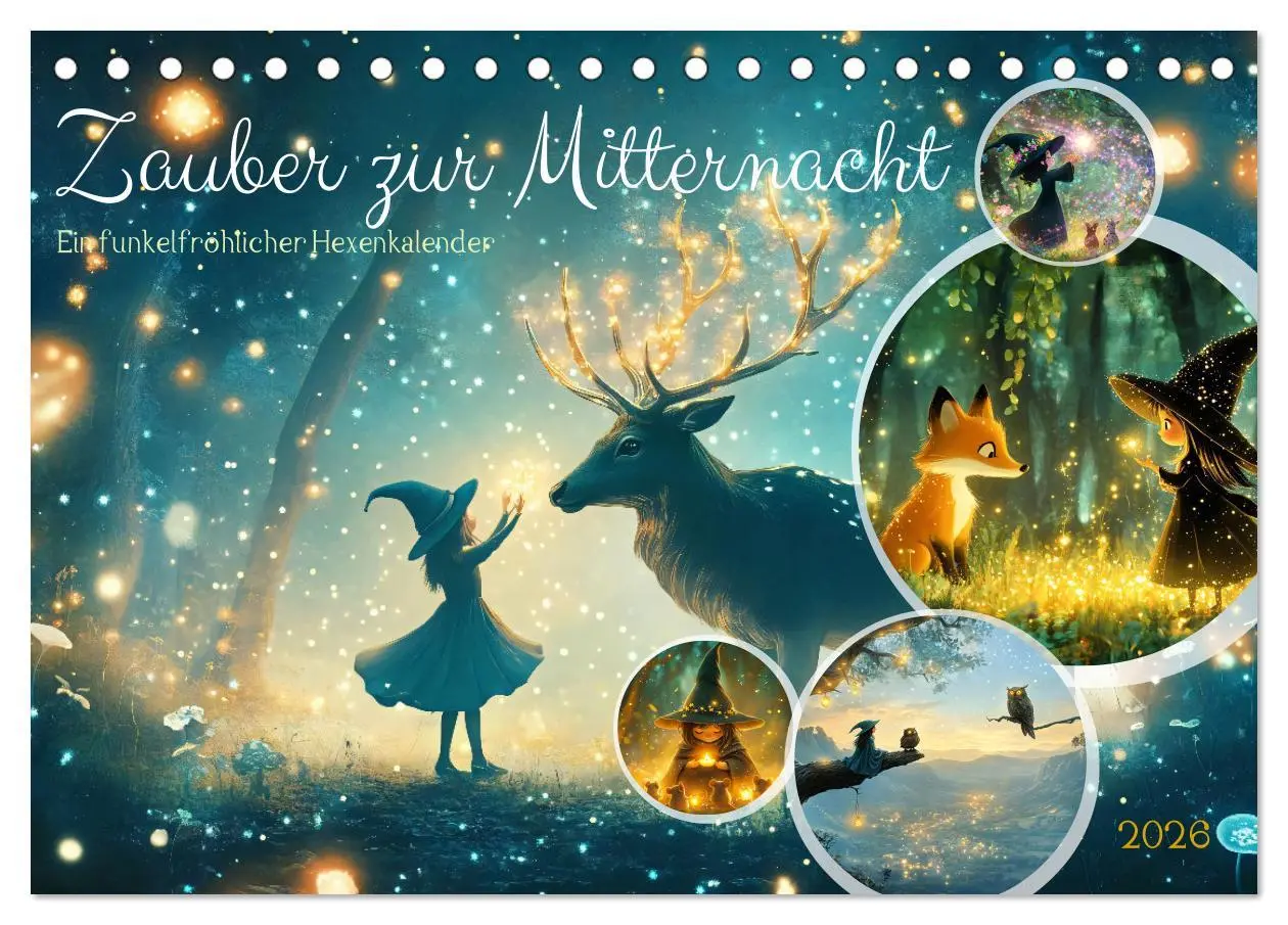 Cover: 9783457304129 | Zauber zur Mitternacht (Tischkalender 2026 DIN A5 quer), CALVENDO...