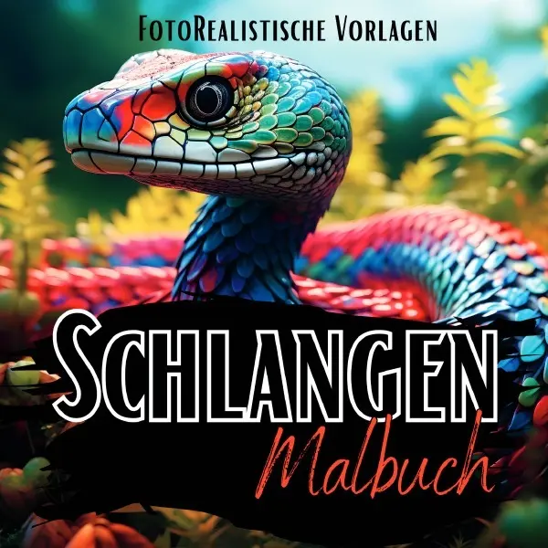 Cover: 9783758434129 | Schlangen Malbuch "Fotorealistisch". | Lucy´s Schwarze Malbücher