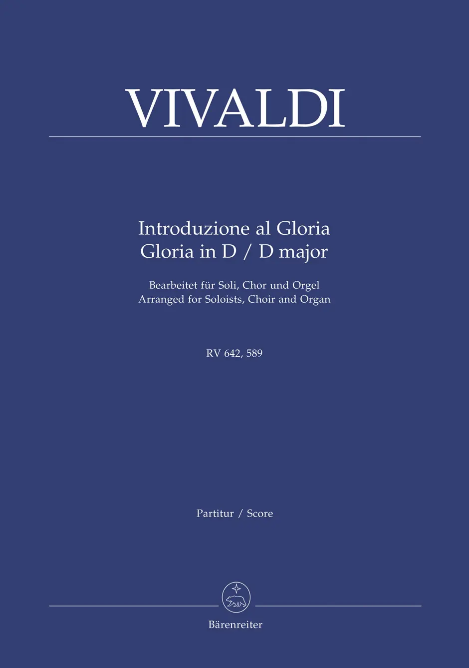 Cover: 9790006524129 | Introduzione al Gloria RV 642, Gloria in D-Dur RV 589 | Vivaldi | 2022