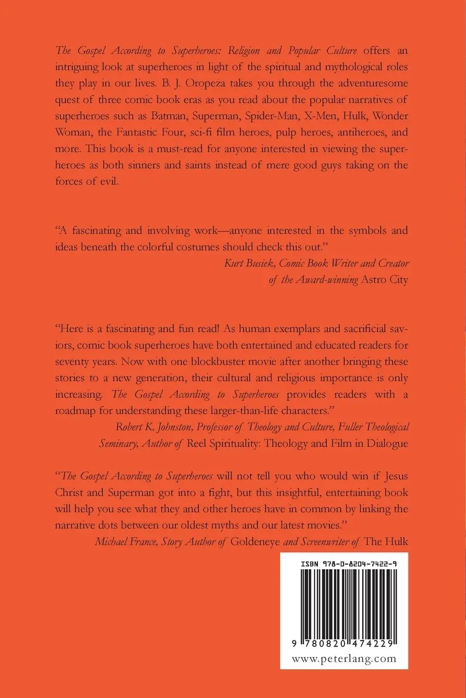 Rückseite: 9780820474229 | The Gospel According to Superheroes | Religion and Popular Culture