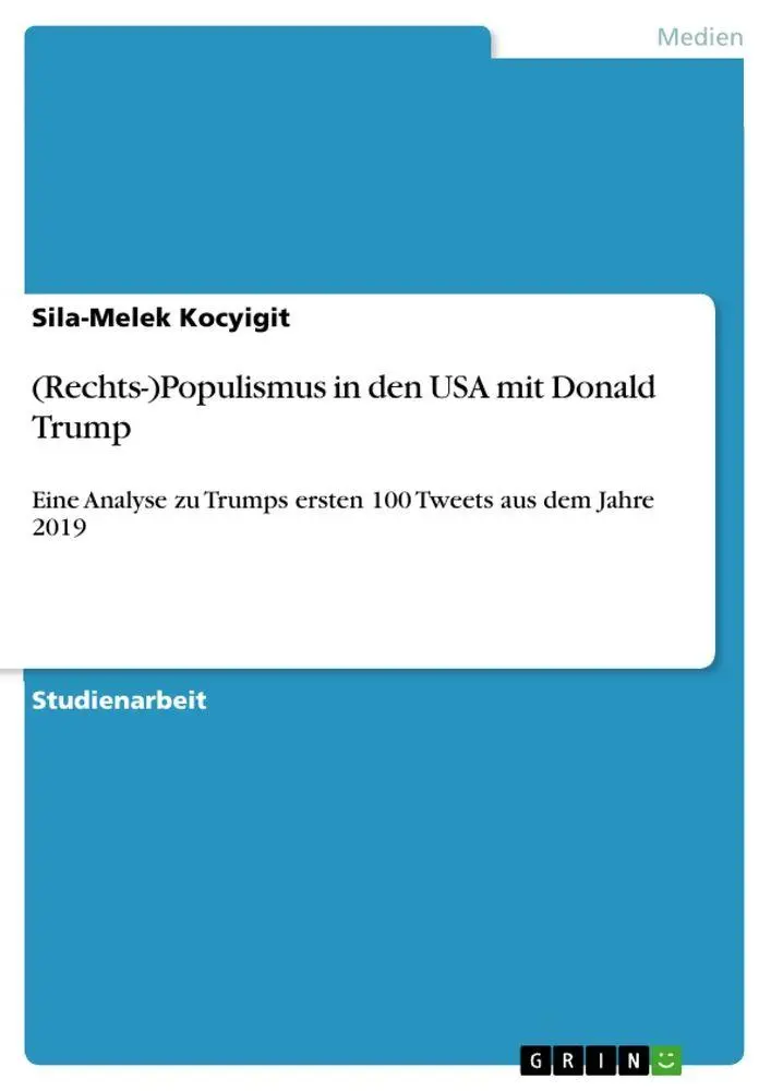Cover: 9783346104229 | (Rechts-)Populismus in den USA mit Donald Trump | Sila-Melek Kocyigit