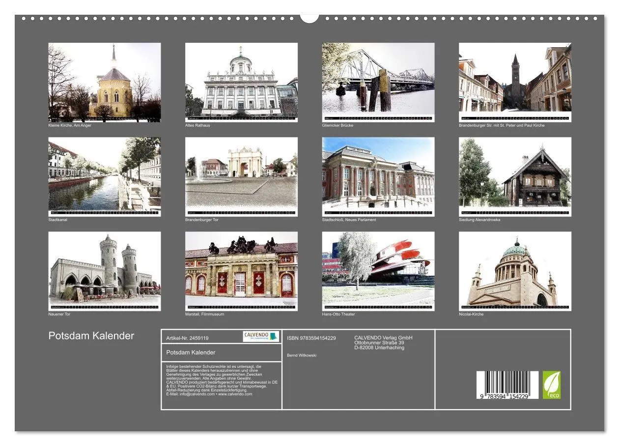 Bild: 9783594154229 | Potsdam Kalender (hochwertiger Premium Wandkalender 2027 DIN A2...