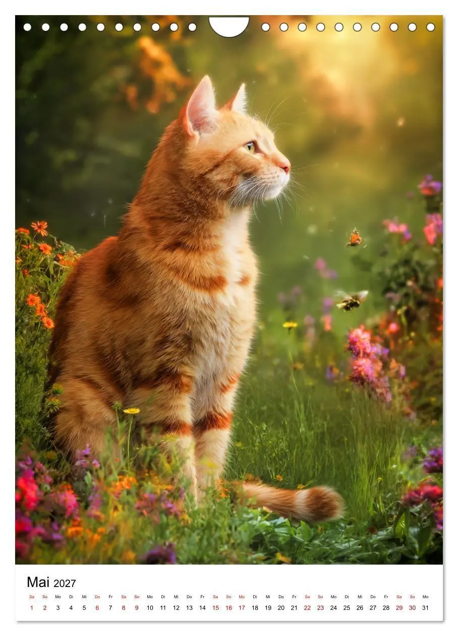 Bild: 9783594394229 | Feuer auf vier Pfoten - Die schönsten roten Katzen (Wandkalender...