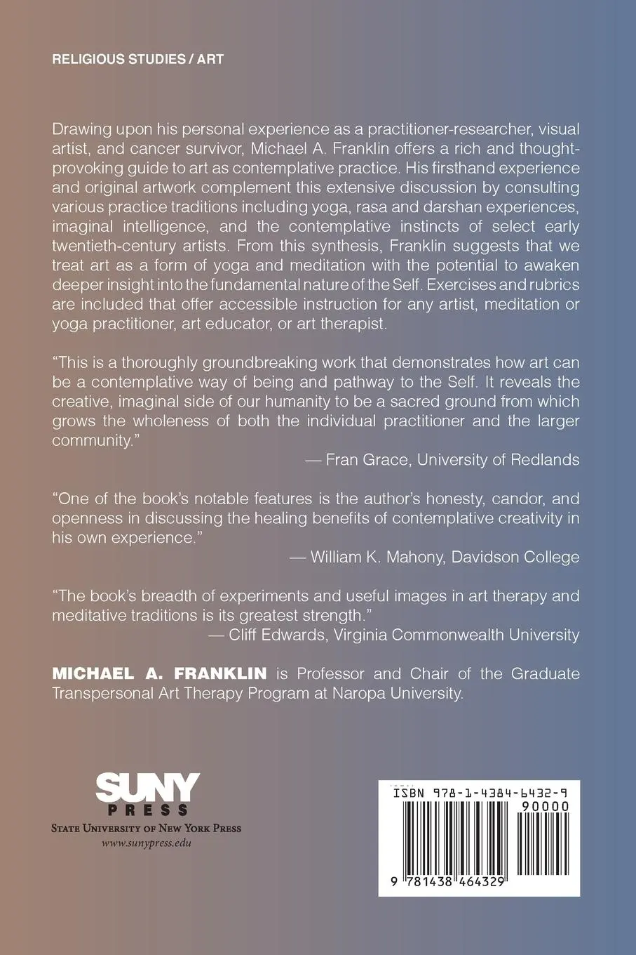 Rückseite: 9781438464329 | Art as Contemplative Practice | Expressive Pathways to the Self | Buch