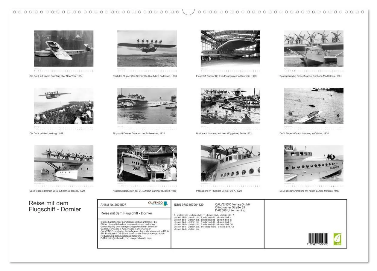 Bild: 9783457904329 | Reise mit dem Flugschiff - Dornier (Wandkalender 2026 DIN A2 quer),...