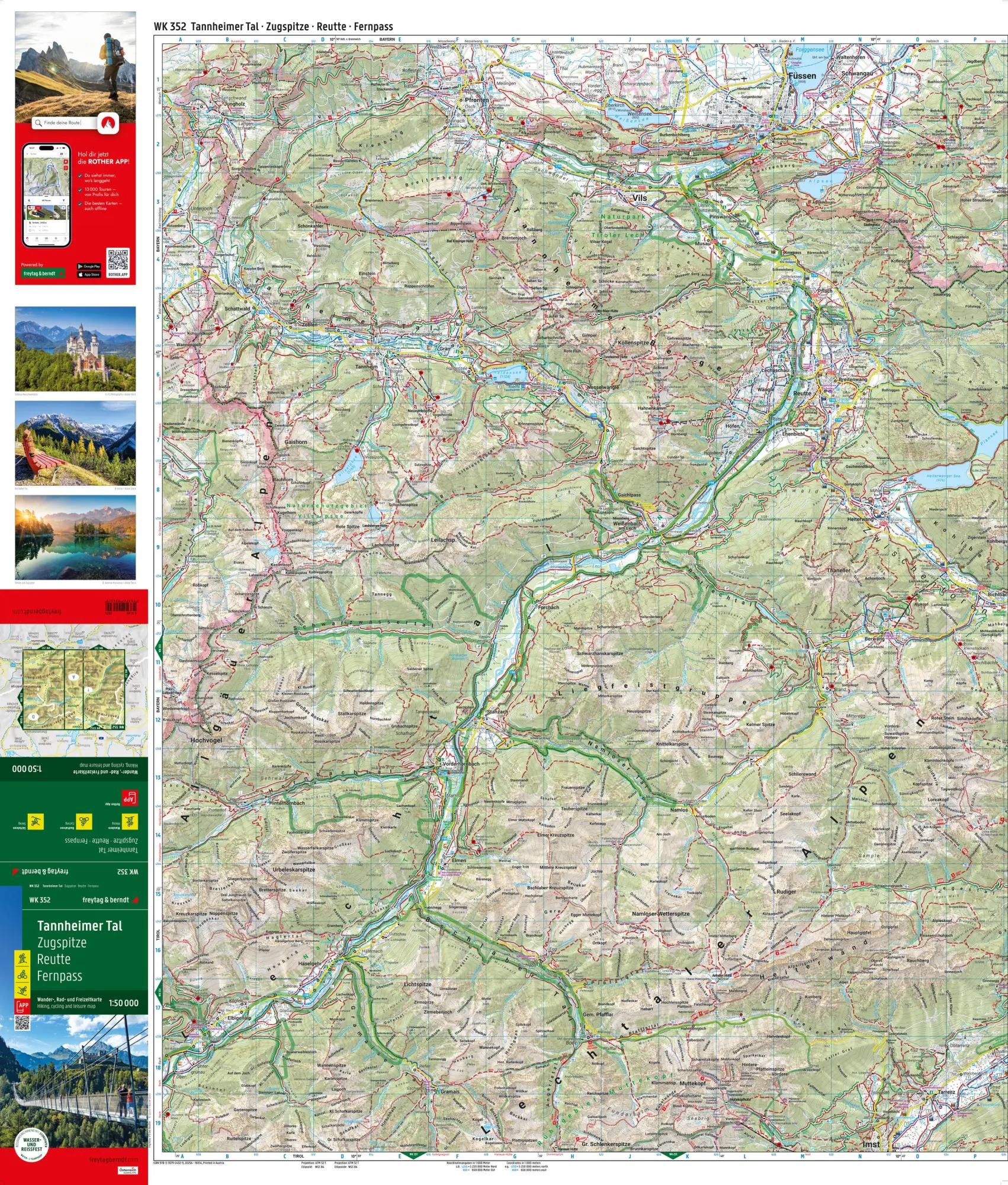Bild: 9783707924329 | freytag &amp; berndt Wanderkarte WK 352 Tannheimer Tal, Zugspitze -...