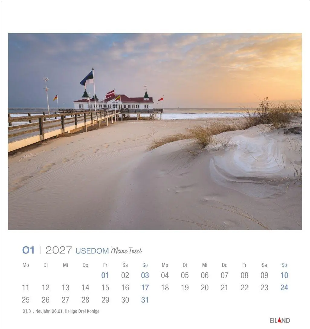 Bild: 9783964024329 | Usedom Postkartenkalender 2027 - Meine Insel | Eiland | Kalender
