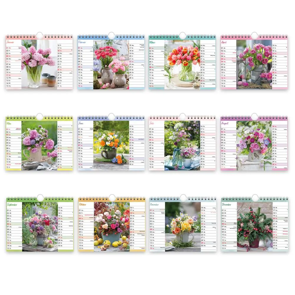 Bild: 9783988024329 | Trötsch Notizkalender Querformat Notizkalender Blumen 2026 mit 12...