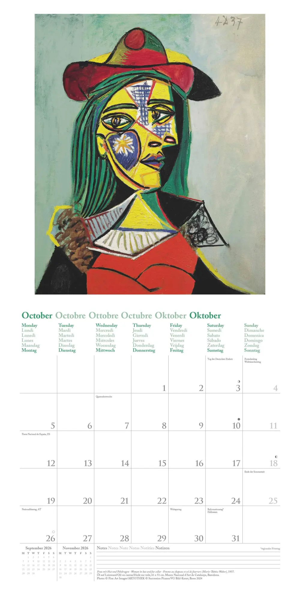 Bild: 4069095004429 | Picasso 2026 - Wand-Kalender - Broschüren-Kalender - 30x30 - 30x60...