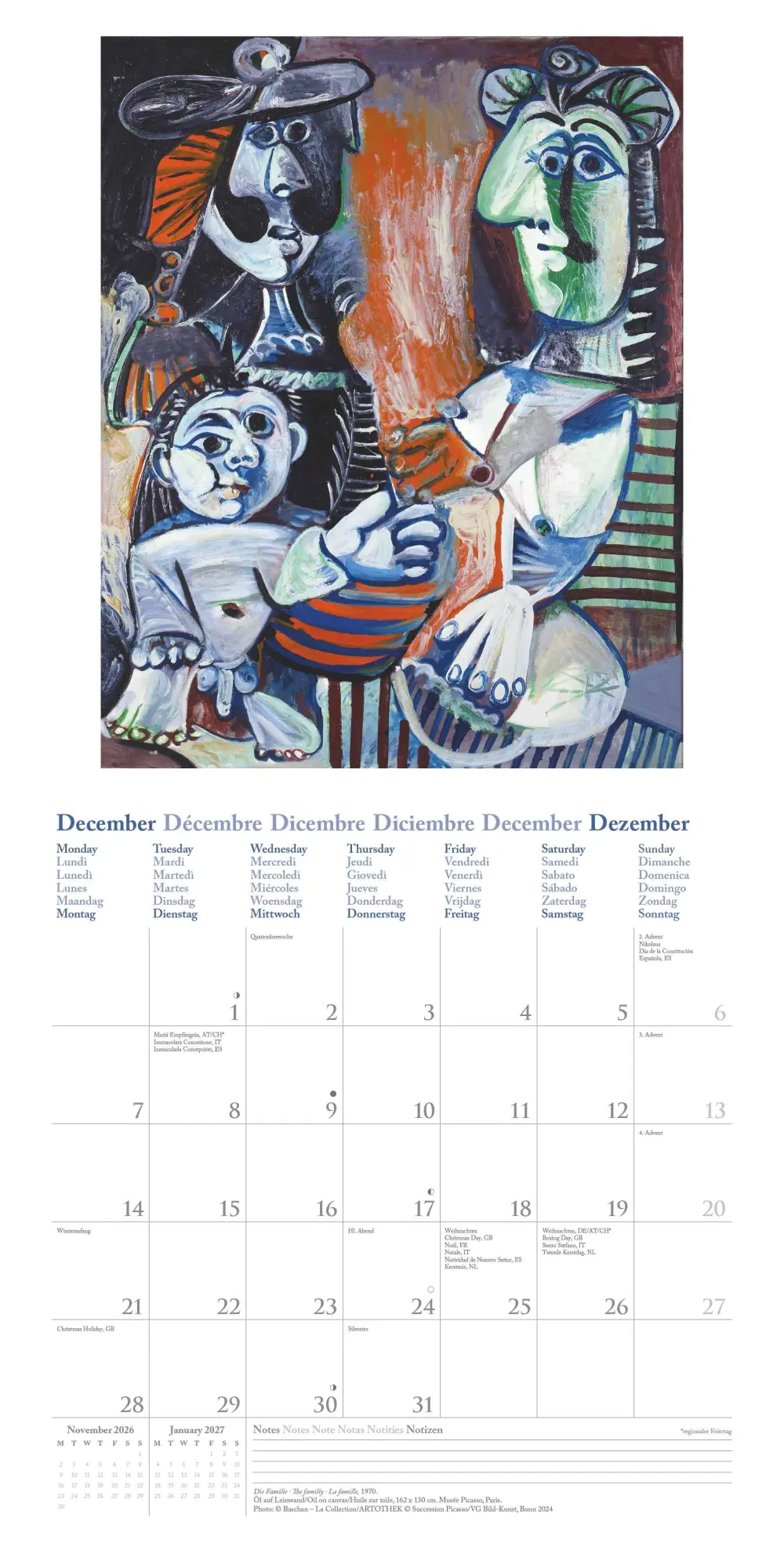 Bild: 4069095004429 | Picasso 2026 - Wand-Kalender - Broschüren-Kalender - 30x30 - 30x60...