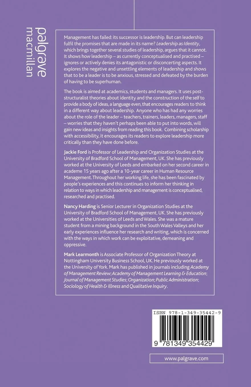 Rückseite: 9781349354429 | Leadership as Identity | Constructions and Deconstructions | Buch | ix