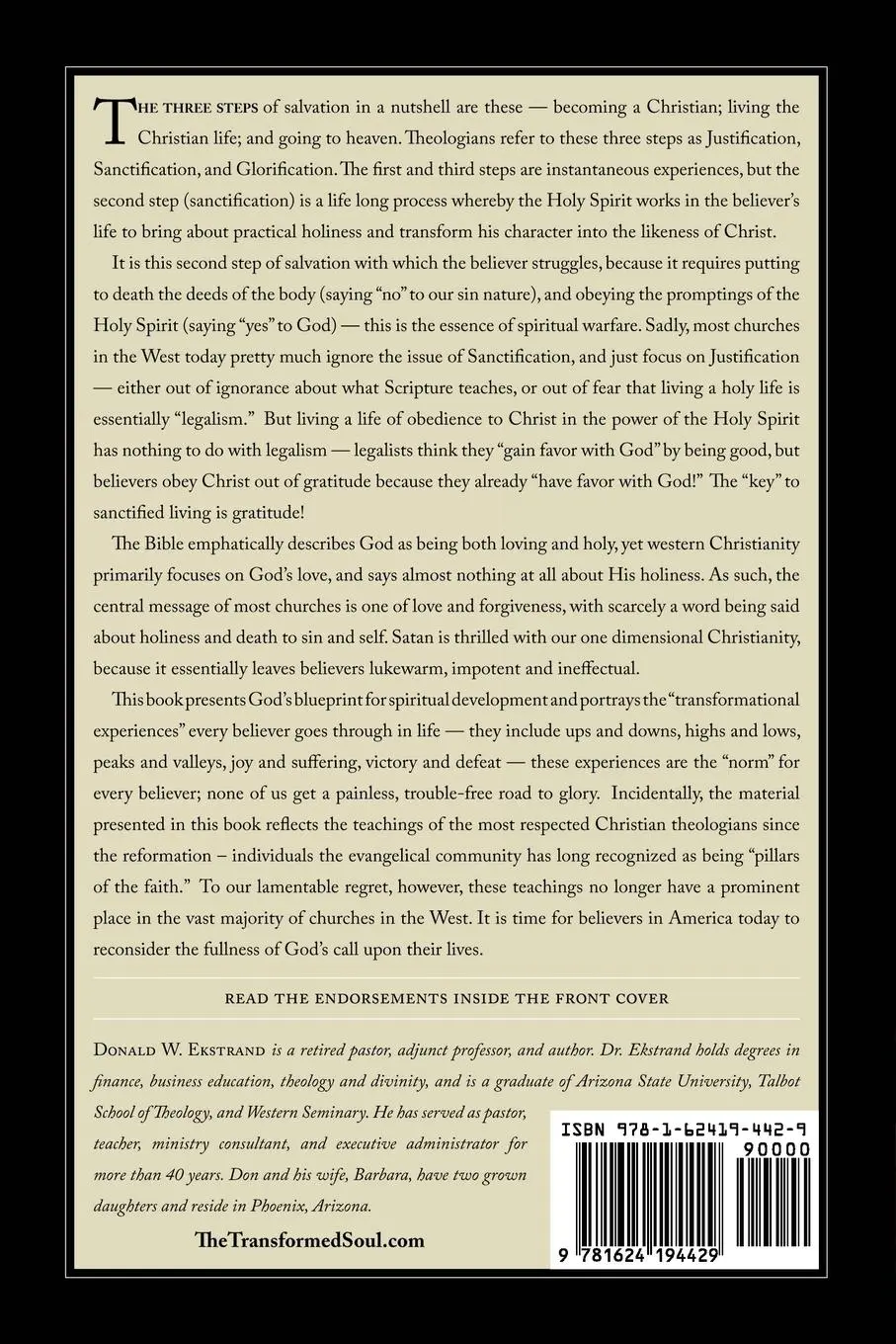 Rückseite: 9781624194429 | Soul Transformation | Donald W. Ekstrand | Taschenbuch | Englisch