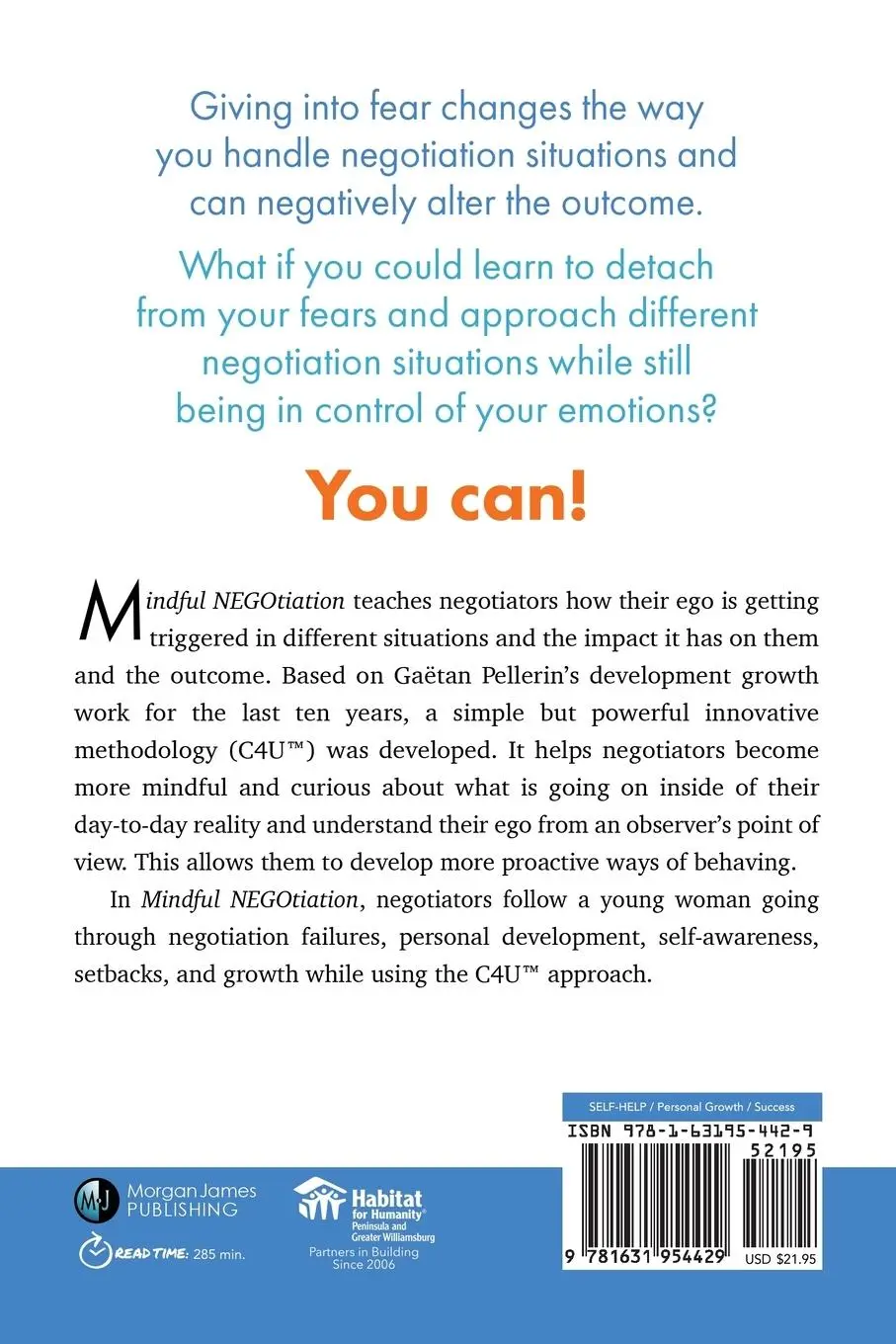 Rückseite: 9781631954429 | Mindful NEGOtiation | Gaetan Pellerin | Taschenbuch | Englisch | 2021