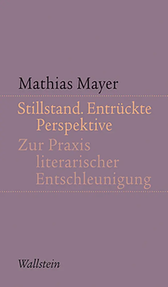 Cover: 9783835314429 | Stillstand. Entrückte Perspektive | Mathias Mayer | Taschenbuch | 2014