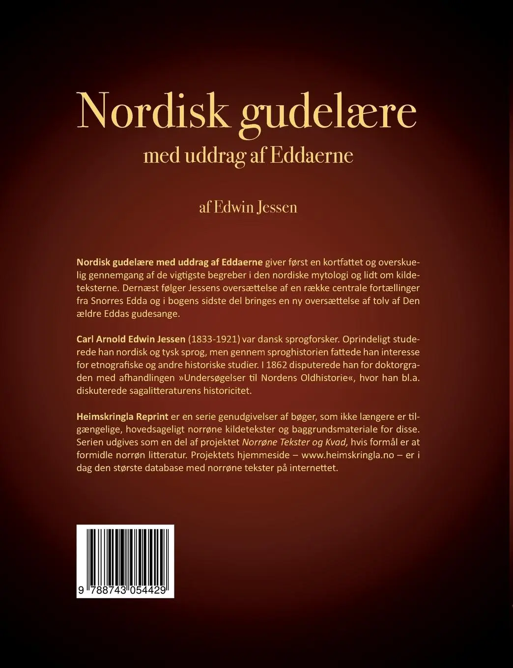 Rückseite: 9788743054429 | Nordisk gudelære | - med uddrag af Eddaerne | Edwin Jessen | Buch