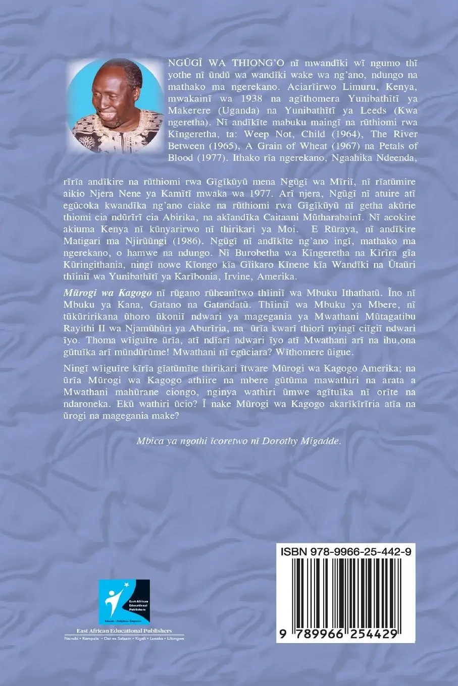 Rückseite: 9789966254429 | M¿rogi wa Kagogo | Ngugi Wa Thiong'O | Taschenbuch | Kikuyu-Sprache