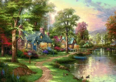Cover: 4001504574529 | Am See. Puzzle 1500 Teile | Thomas Kinkade | Spiel | 57452 | Deutsch
