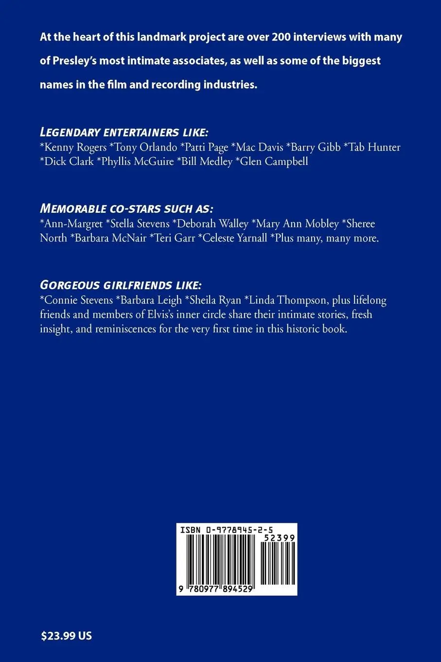 Rückseite: 9780977894529 | Remember Elvis | Joe Esposito | Taschenbuch | Kartoniert / Broschiert