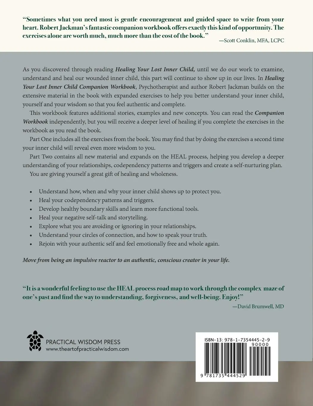 Rückseite: 9781735444529 | Healing Your Lost Inner Child Companion Workbook | Robert Jackman