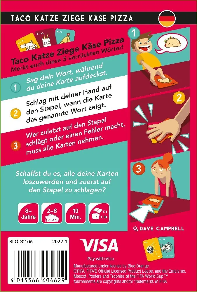 Bild: 4015566604629 | Taco Katze Ziege Käse Pizza | Blue Orange | Spiel | BLOD0106 | Deutsch