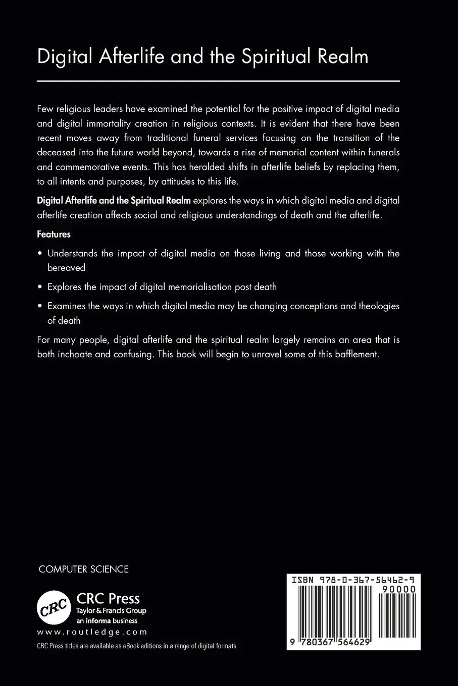 Rückseite: 9780367564629 | Digital Afterlife and the Spiritual Realm | Maggi Savin-Baden | Buch