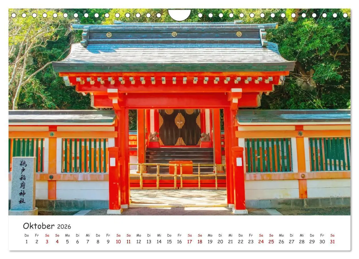 Bild: 9783457284629 | Japanische Tempel und Schreine (Wandkalender 2026 DIN A4 quer),...