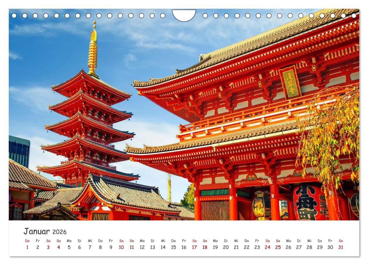 Bild: 9783457284629 | Japanische Tempel und Schreine (Wandkalender 2026 DIN A4 quer),...