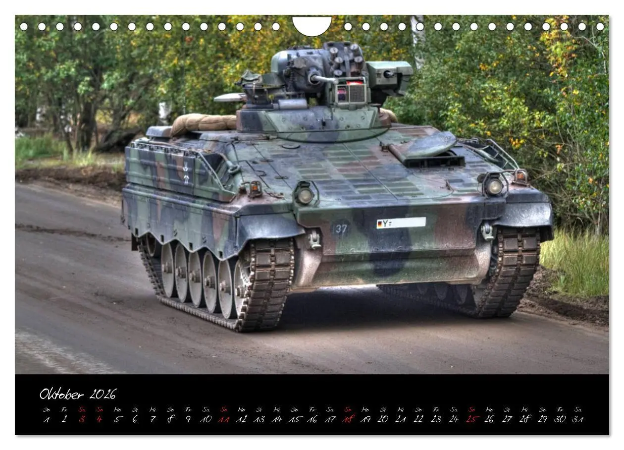 Bild: 9783516204629 | Schützenpanzer Marder (Wandkalender 2026 DIN A4 quer), CALVENDO...