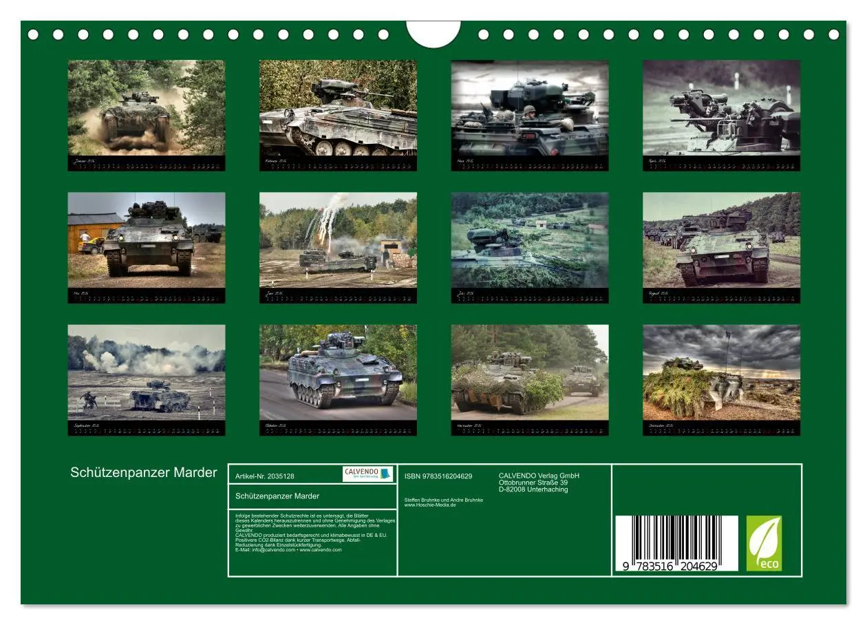 Bild: 9783516204629 | Schützenpanzer Marder (Wandkalender 2026 DIN A4 quer), CALVENDO...