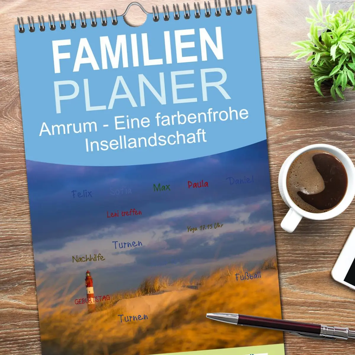 Bild: 9783516514629 | Familienplaner 2026 - Amrum - Eine farbenfrohe Insellandschaft mit...