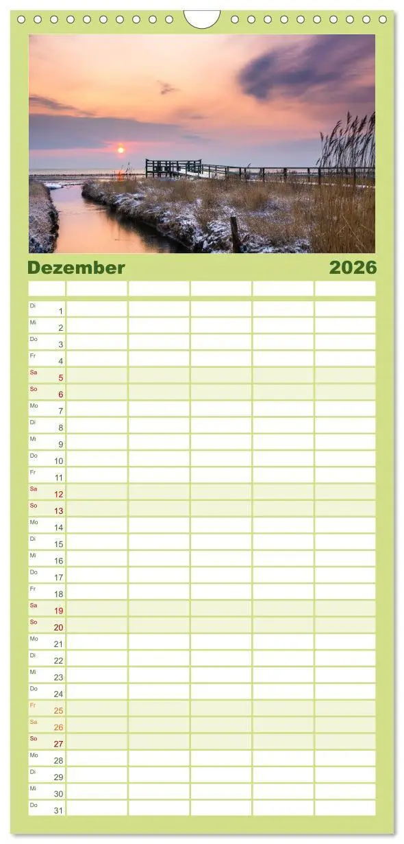 Bild: 9783516514629 | Familienplaner 2026 - Amrum - Eine farbenfrohe Insellandschaft mit...