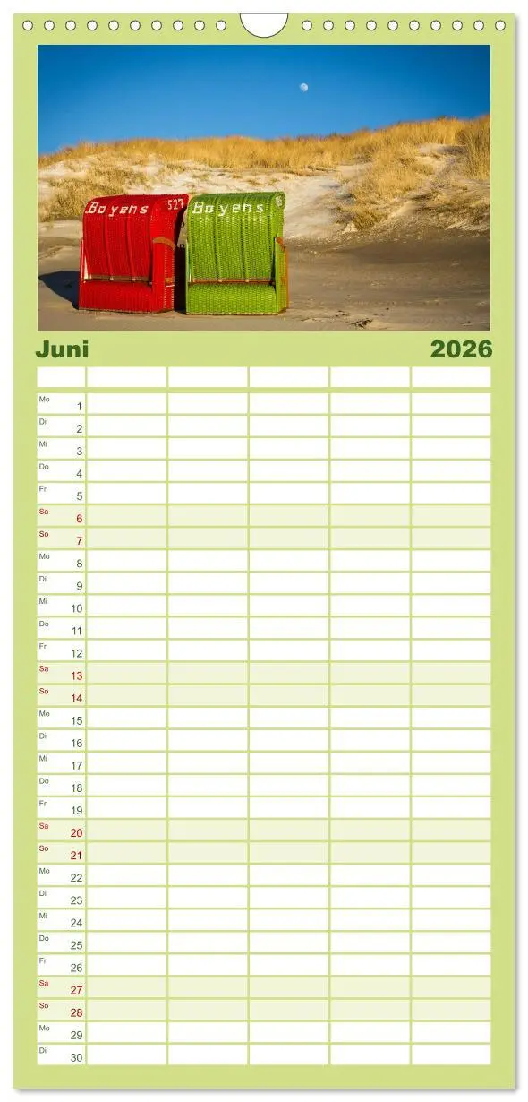 Bild: 9783516514629 | Familienplaner 2026 - Amrum - Eine farbenfrohe Insellandschaft mit...